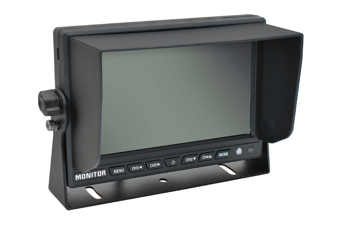 Monitor 7" univerzálny s DVR nahrávaním 4 kamier.