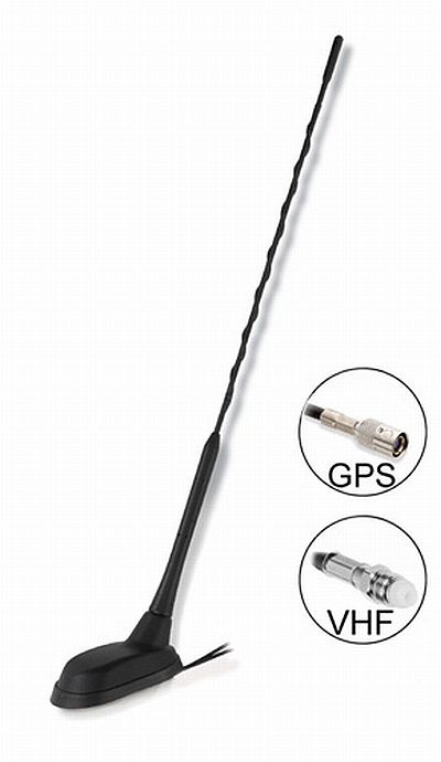 VHF+GPS strešná anténa 60°